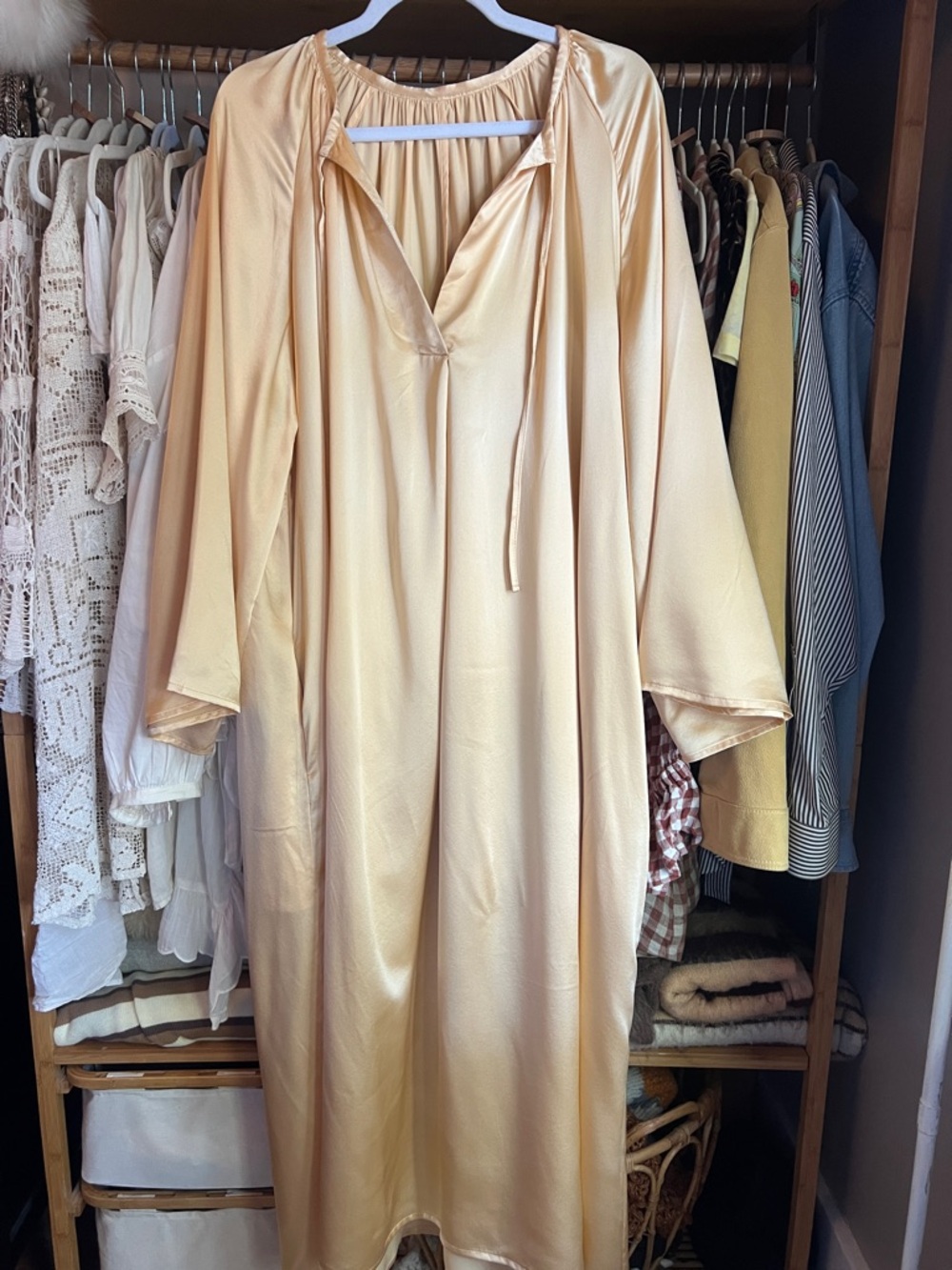 Boheme Un-released Sample Dress in Peach Silk *no tags* S/M
